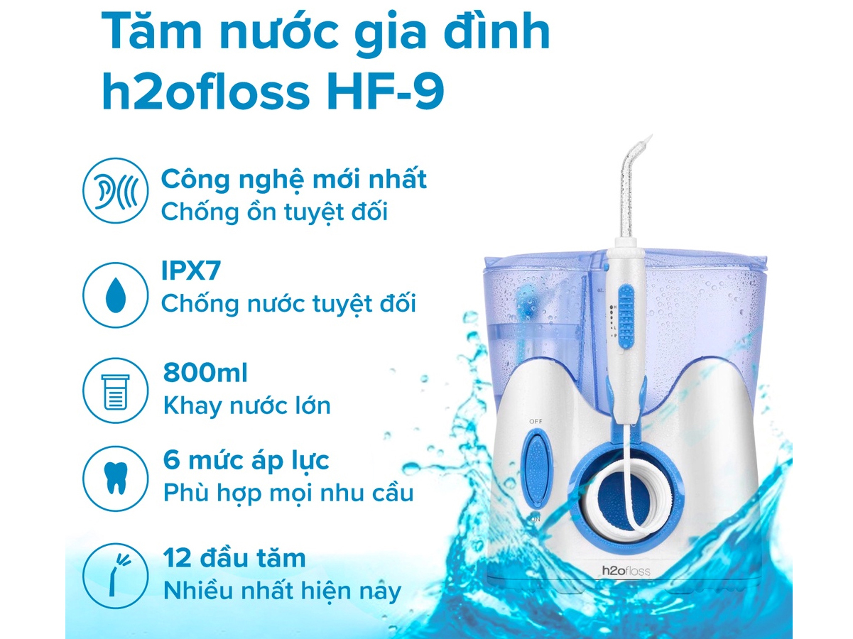 Máy tăm nước gia đình H2OFloss HF9