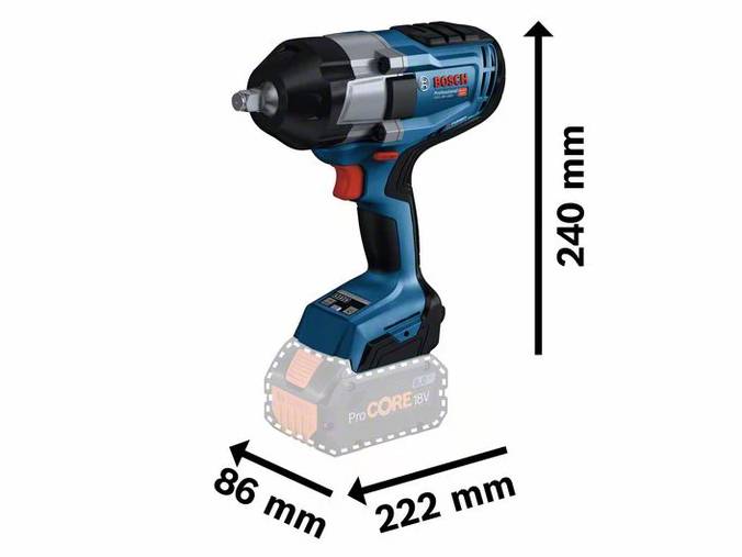 Máy bắt ốc Bosch GDS 18V-1000 (solo, chưa pin, sạc)