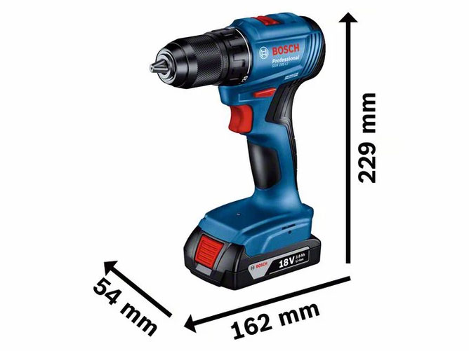 Máy khoan vặn vít dùng pin 18V Bosch GSR 185-LI 06019K30K2
