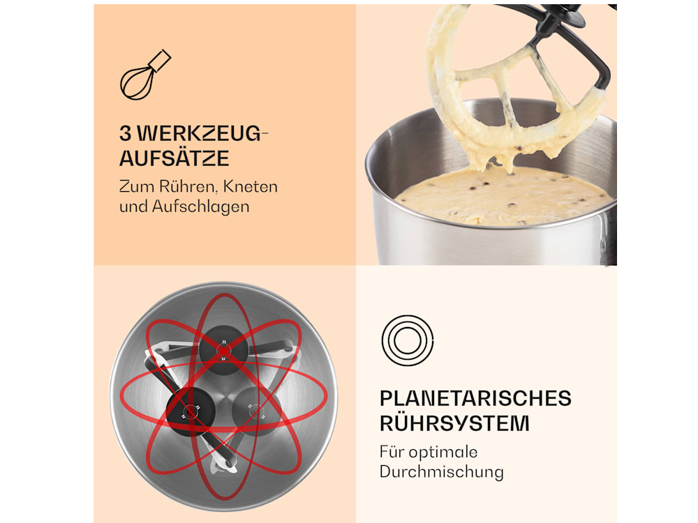 Máy trộn bột Klarstein Bella Elegance - 2.000W