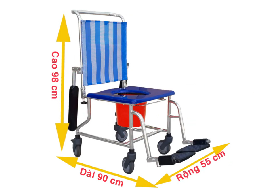 Ghế vệ sinh có bánh xe PN64.11
