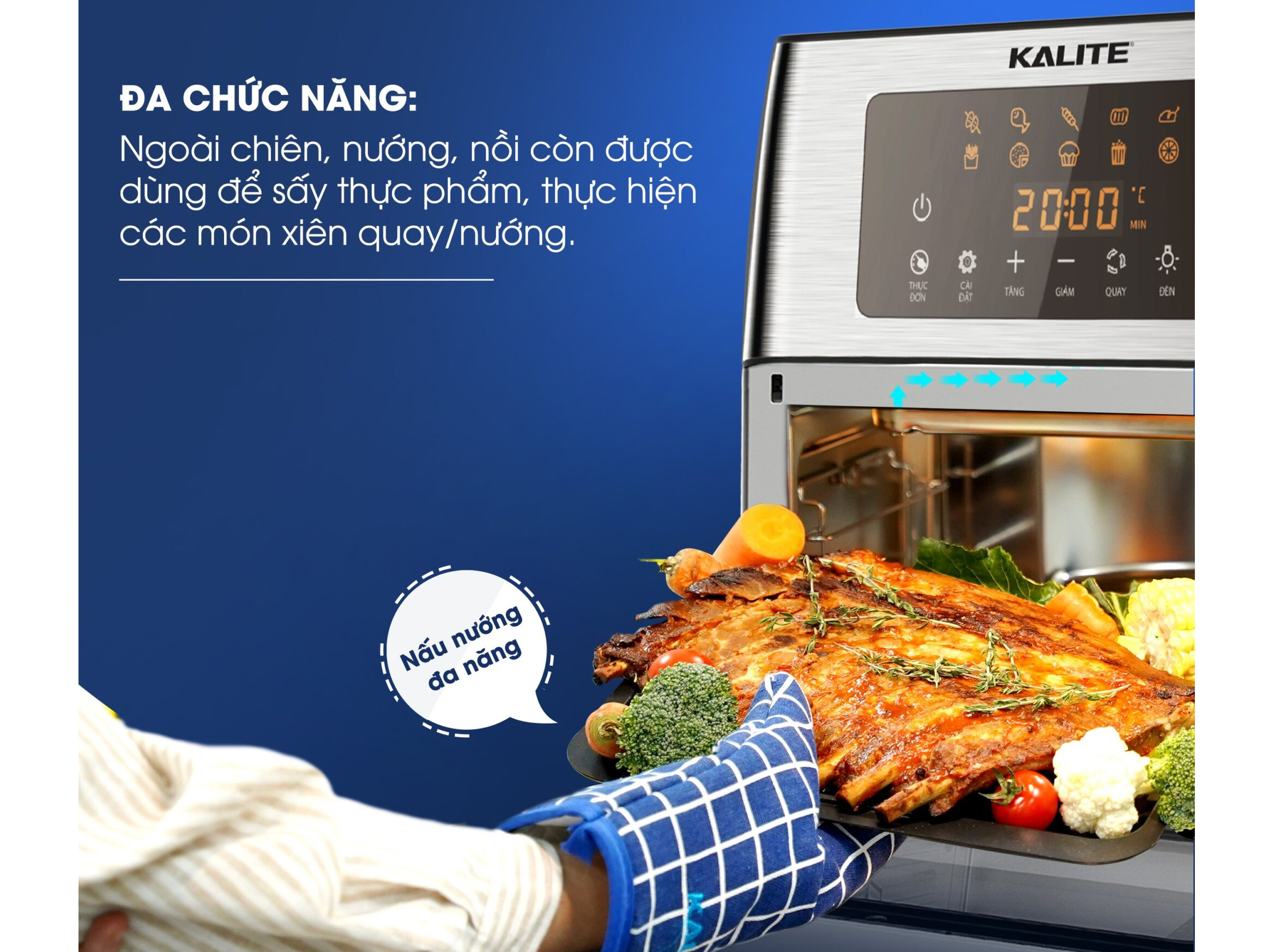Nồi chiên không dầu Kalite KL-1500 - 15 lít