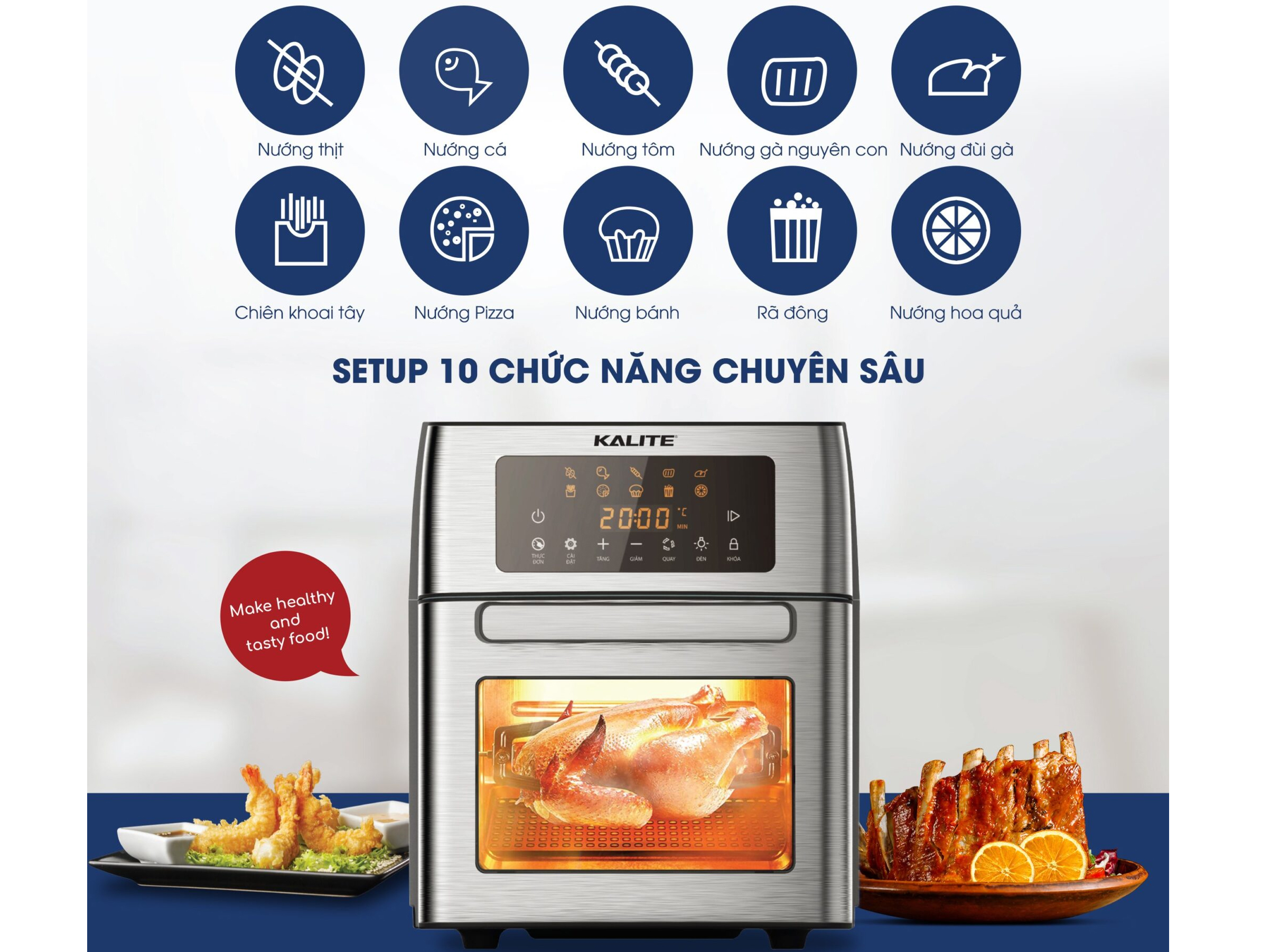 Nồi chiên không dầu Kalite KL-1500 - 15 lít