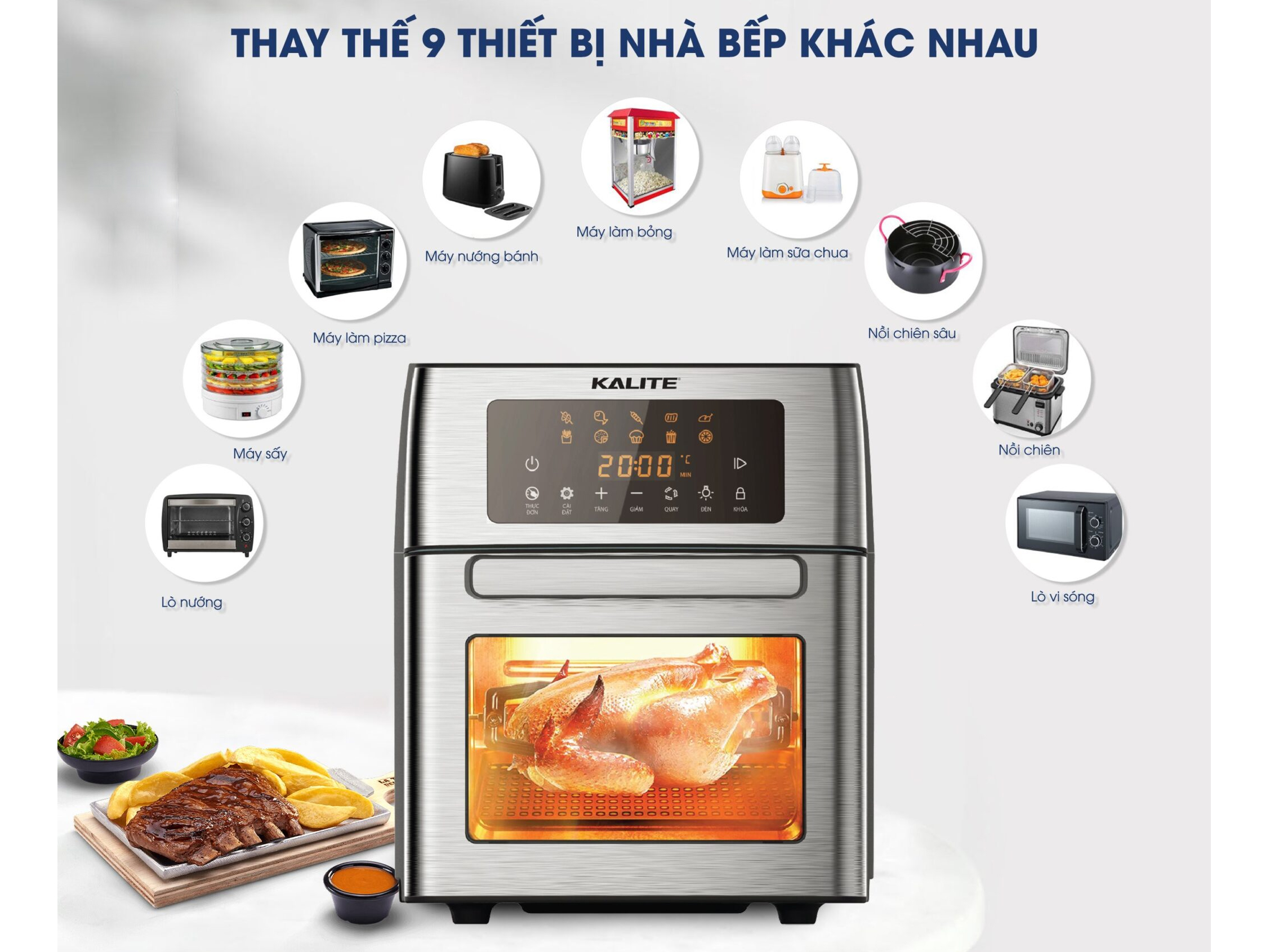 Nồi chiên không dầu Kalite KL-1500 - 15 lít