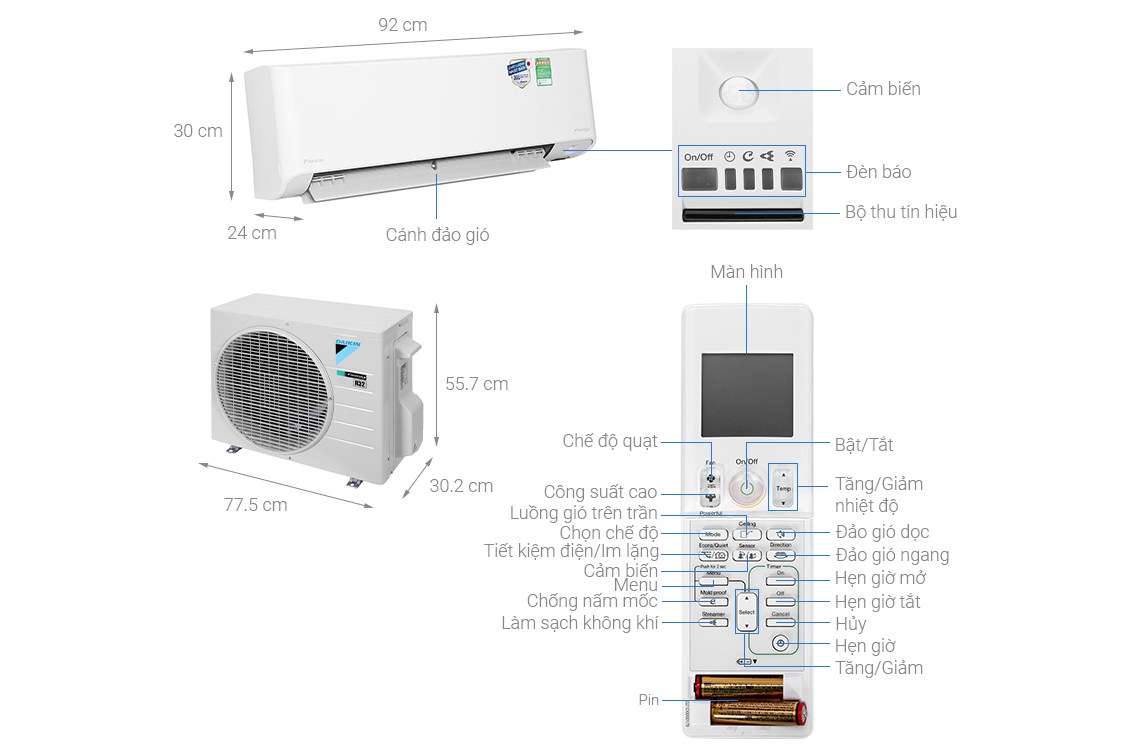 Máy lạnh inverter Daikin FTKZ25VVMV 1.0HP