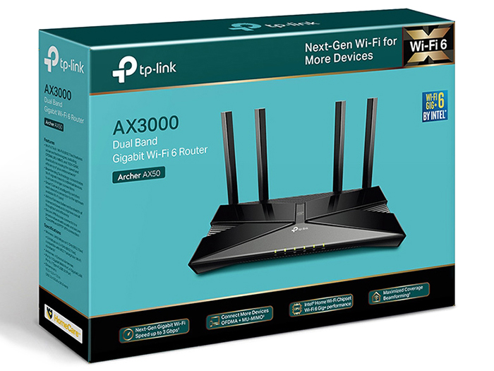 Bộ phát wifi băng tần kép AX3000 TP-Link Archer AX50