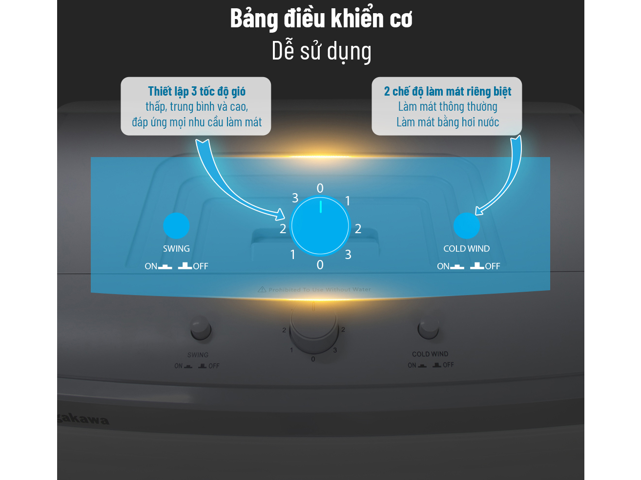 Máy làm mát Nagakawa NFC222 (70 lít) - Đảo gió đa chiều