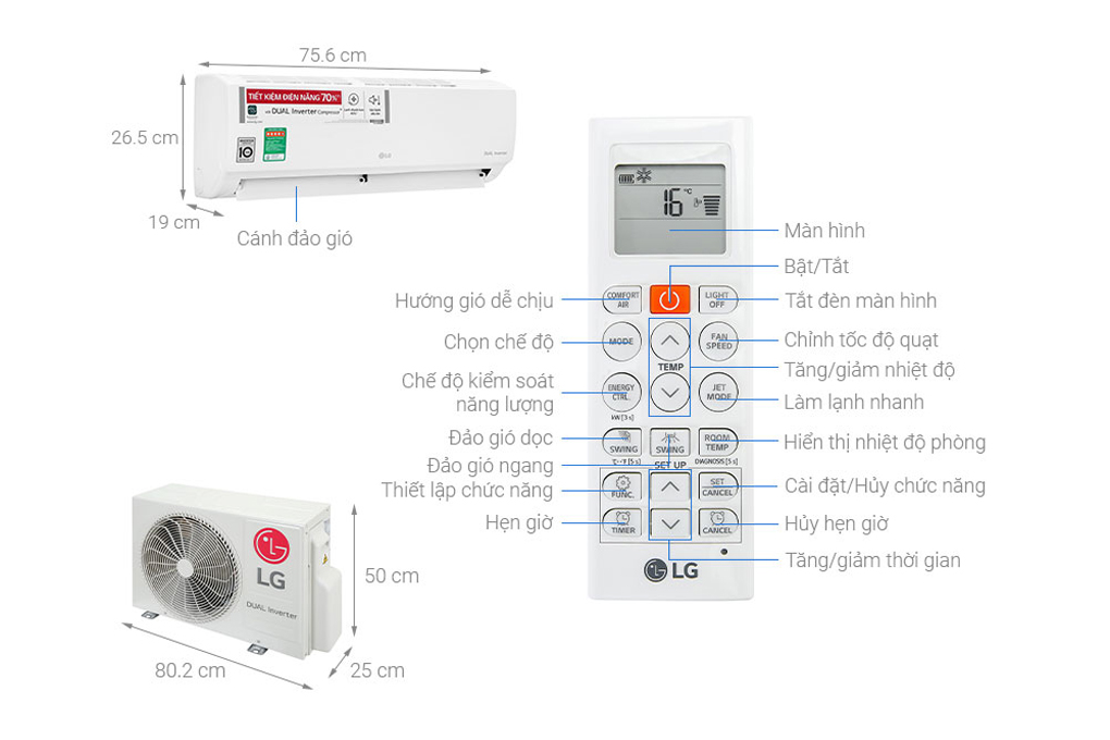 Máy lạnh LG Inverter 1 HP V10ENH1