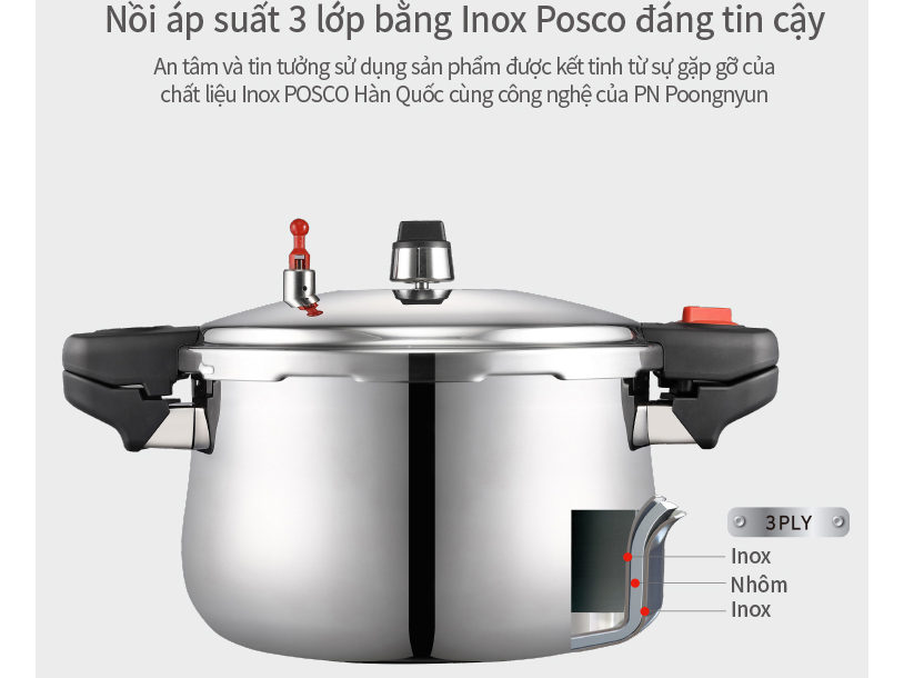 Nồi áp suất inox IH PoongNyun PHSPC-20 - 11 lít