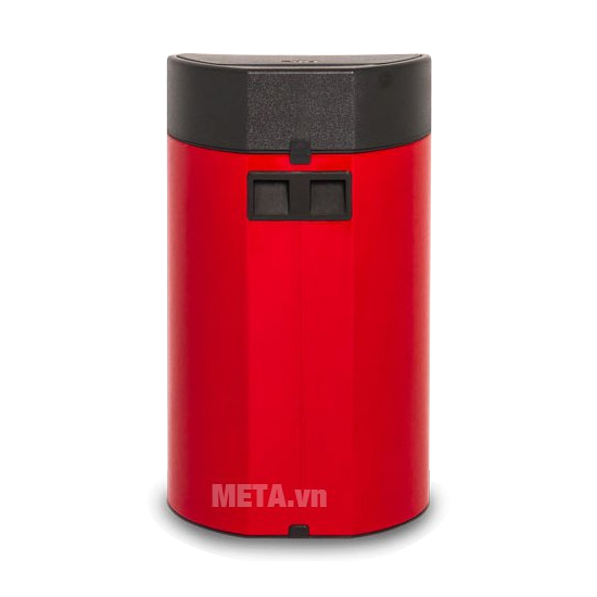 Thùng rác inox nhấn tròn nhỏ Fitis RTS1-906 - 12 lít (Đỏ)