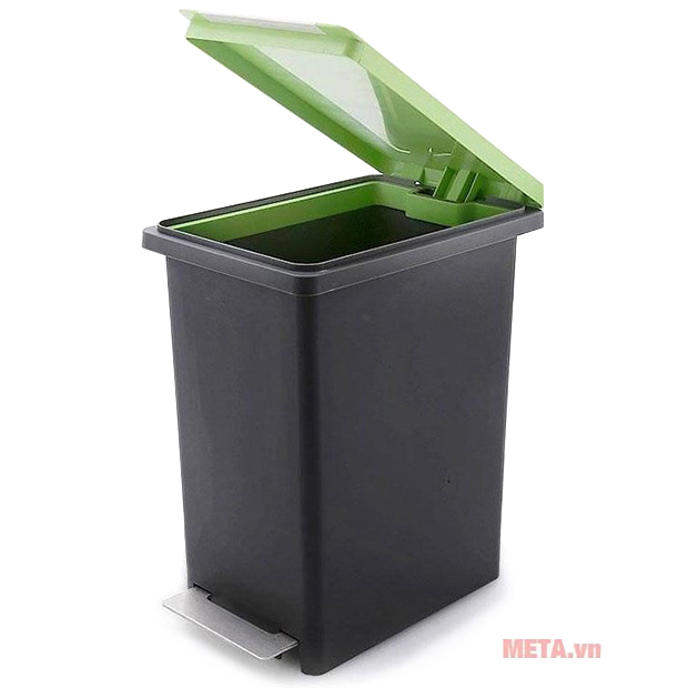 Thùng rác nhựa đạp dòng Compact Fitis PPS1-904 - 10L (Đen xanh)