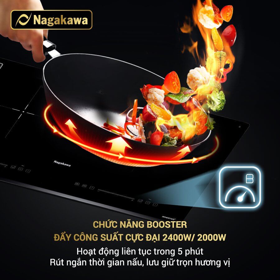 Ưu điểm nổi bật của bếp đôi điện từ Nagakawa NK2C05MB Ưu điểm nổi bật của bếp đôi điện từ Nagakawa NK2C05MB