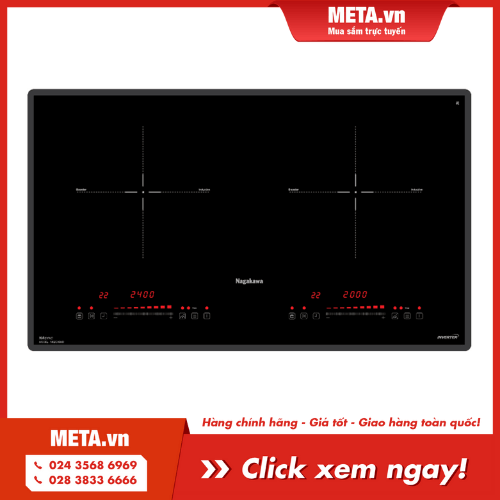 Bếp đôi điện từ Nagakawa NK2C05MB Bếp đôi điện từ Nagakawa NK2C05MB