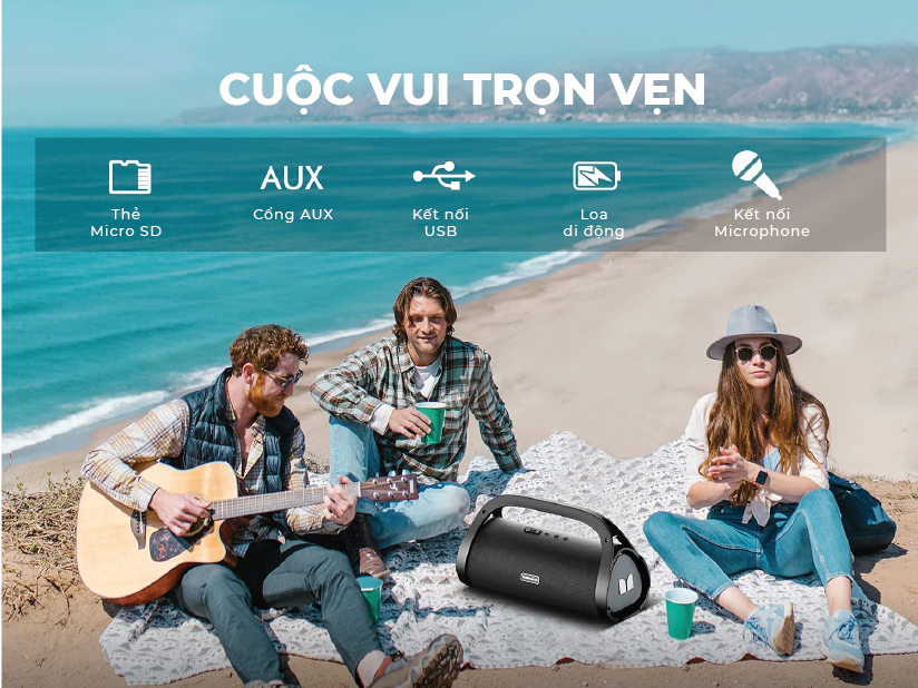 Loa Bluetooth di động Monster Adventurer MAX (MS22101-Black)