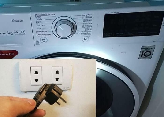 Lỗi AE máy giặt LG liên quan đến nguồn điện
