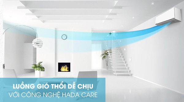 Công nghệ Hada Care giúp tỏa hơi lạnh rộng khắp không gian