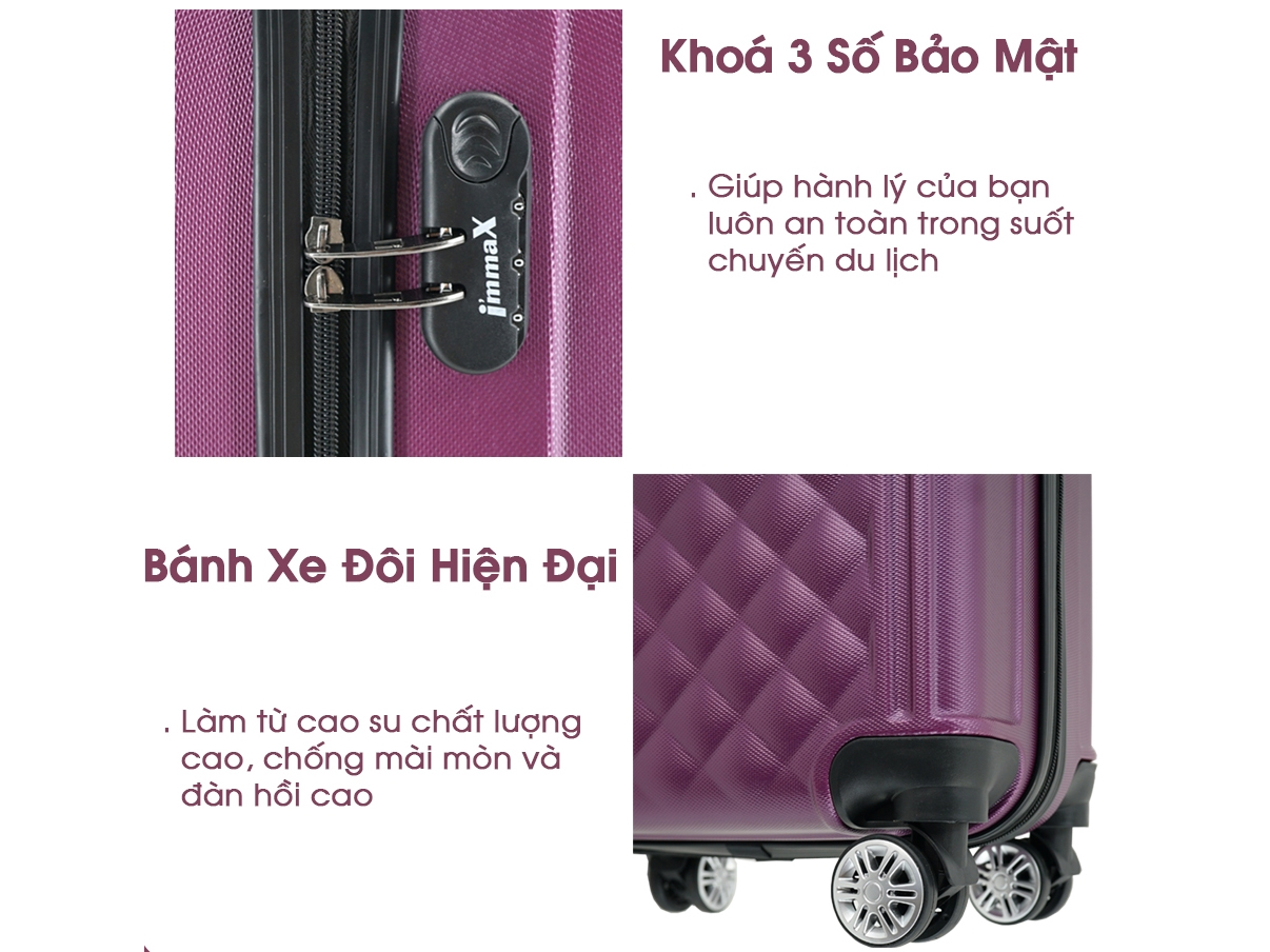 Vali nhựa Immax X08 size 24 inch