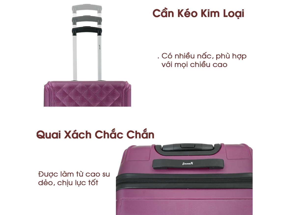 Vali nhựa Immax X08 size 24 inch