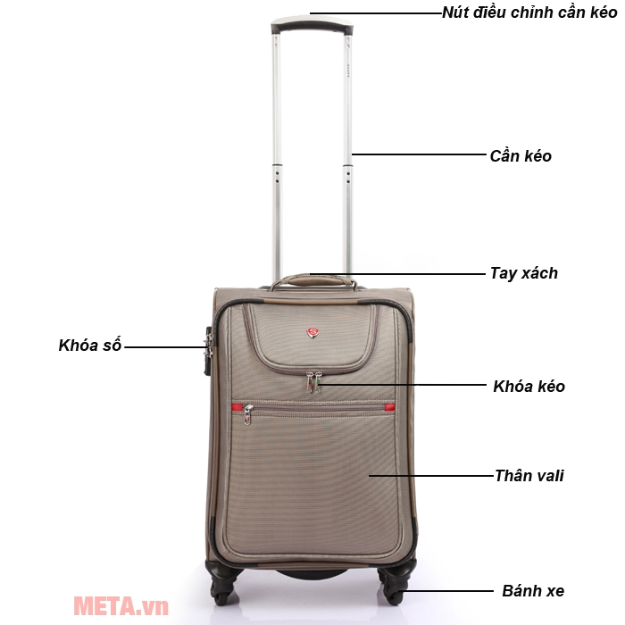 Vali vải Sakos Champion 5 (36x23x56cm)