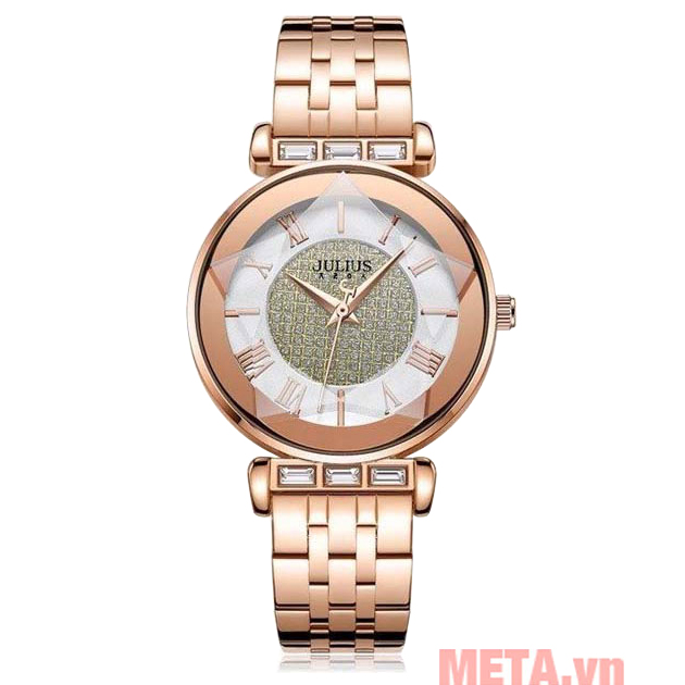 Đồng hồ nữ Julius JA-1206 Hàn Quốc dây thép