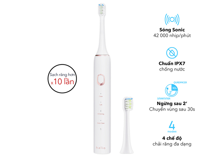 Bàn chải điện Halio Sonic SmartClean Electric Toothbrush