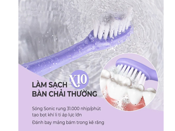 Bàn chải điện Halio Sonic Whitening Electric Toothbrush Periwinkle