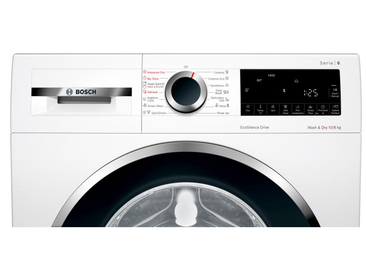 Máy giặt kết hợp sấy Bosch WNA254U0SG Series 6 (Giặt 10kg, sấy 6kg)