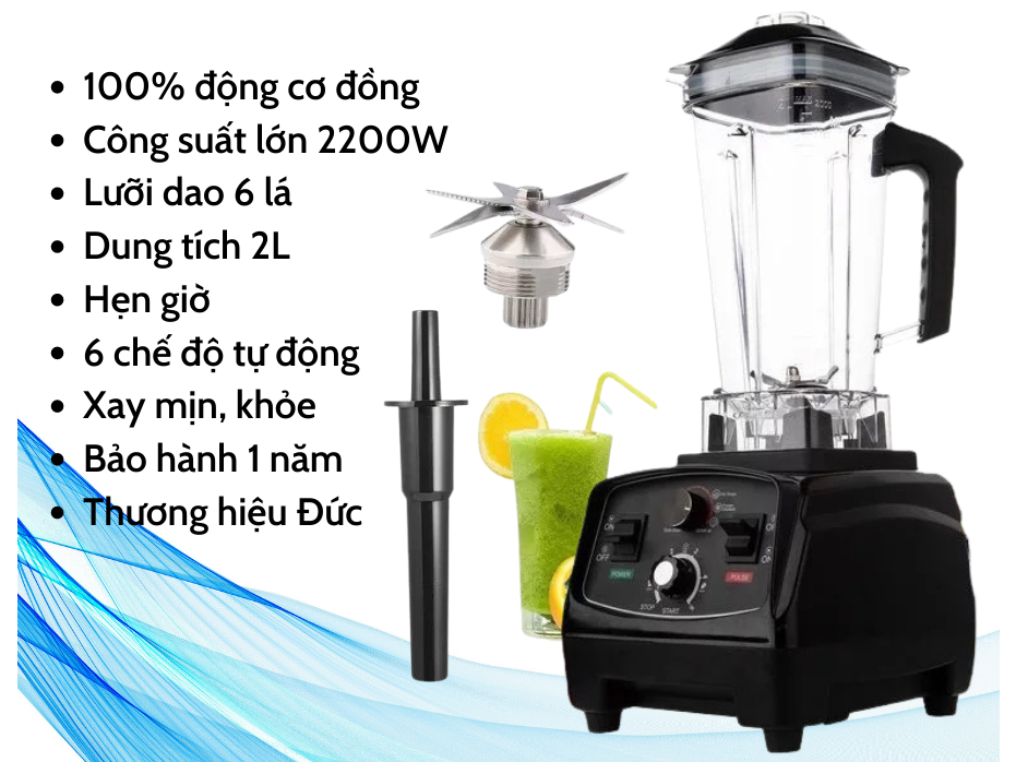 Máy xay sinh tố Glucklich GL-200D (2 lít)