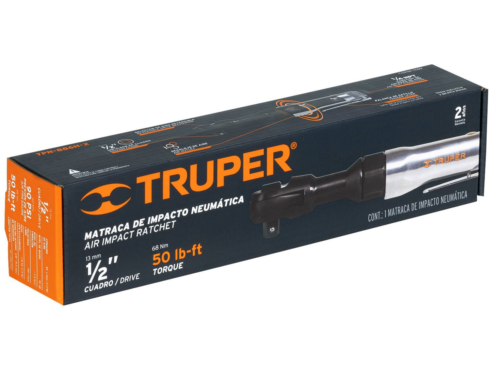 Máy siết bu lông góc dùng khí nén Truper 11189 (TPN-886H-2)