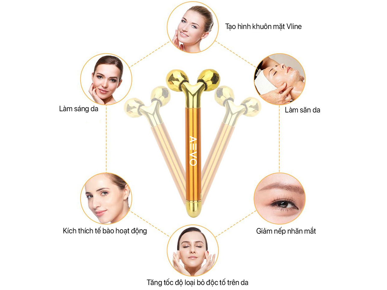 Thanh lăn massage AEVO Energy Beauty (máy mát xa chữ T AE68-071G)
