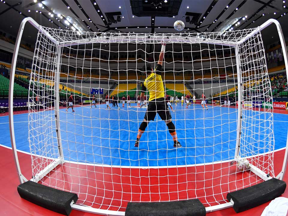 Khung thành bóng đá futsal nhôm xếp gập, phù hợp với tiêu chuẩn châu Âu EN 16579 và FIFA S16118