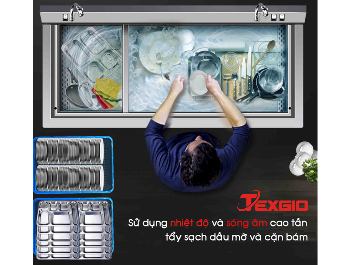 Máy rửa chén bát công nghiệp UltraSonic Texgio Classic TGU-1800SD