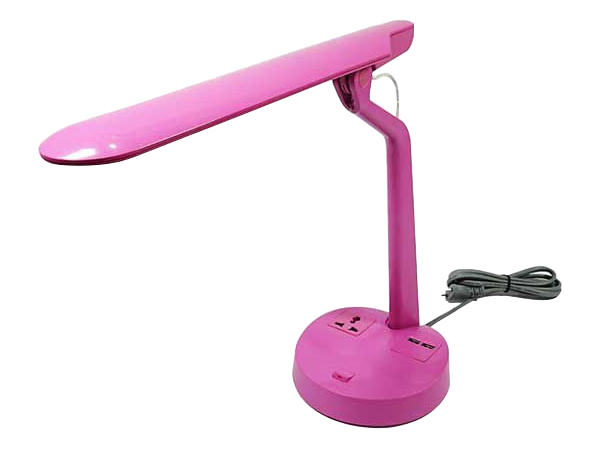 Đèn bàn học bóng Led 7W Lioa 02CD (Có chân sạc USB, ổ cắm đa năng)