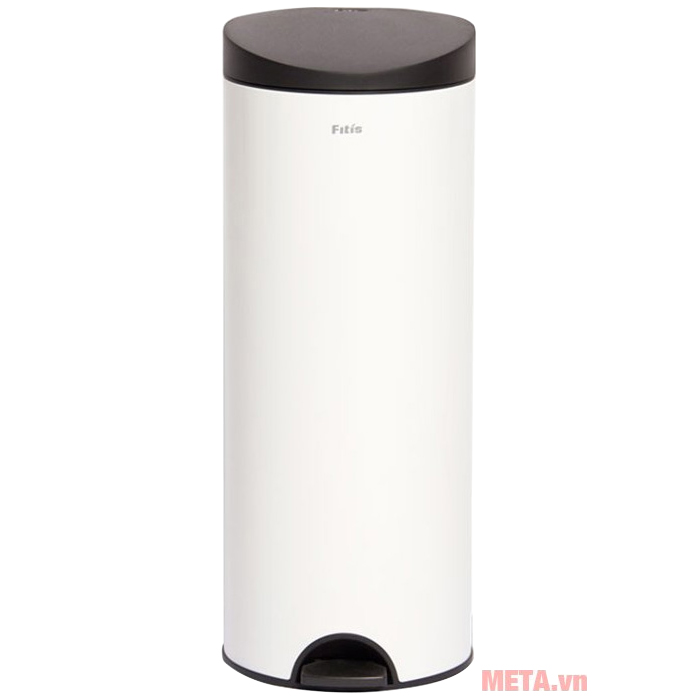 Thùng rác inox đạp tròn lớn Fitis RPL1-904 - 15L (trắng)