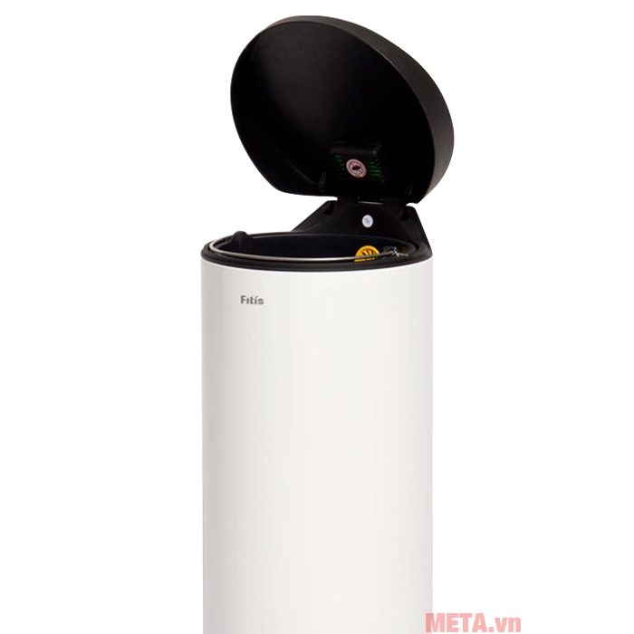 Thùng rác inox đạp tròn lớn Fitis RPL1-904 - 15L (trắng)