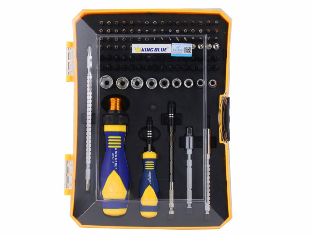 Bộ tuốc nơ vít đa năng 113 chi tiết Kingblue KV8-113
