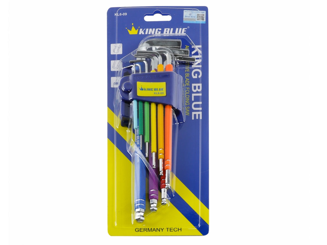 Bộ lục giác đầu bi thân bọc nhựa KingBlue KL6-09