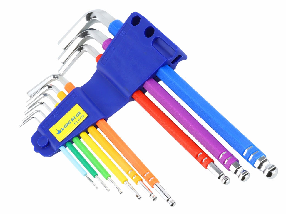 Bộ lục giác đầu bi thân bọc nhựa KingBlue KL6-09