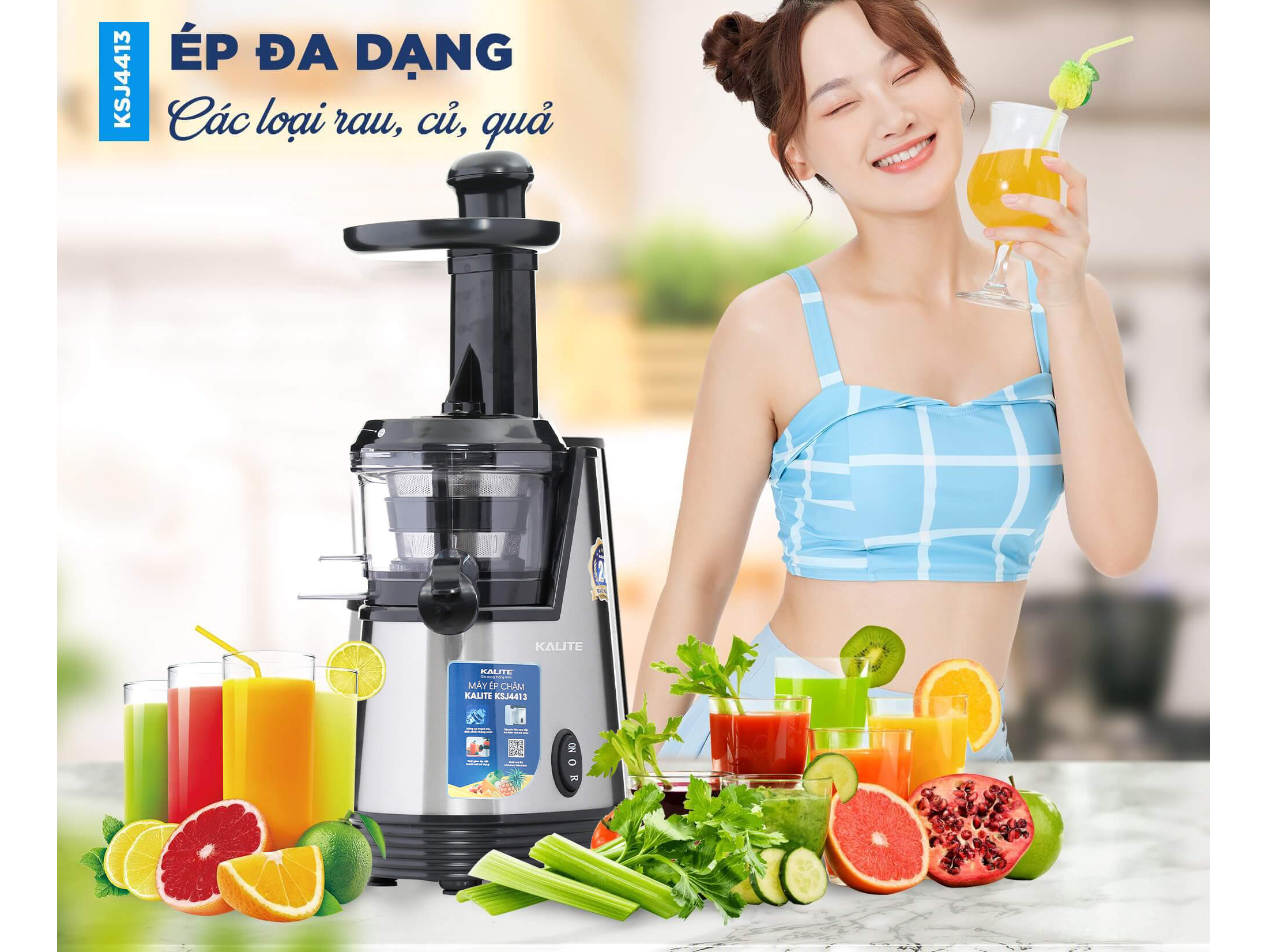 Máy ép chậm Kalite KSJ4413