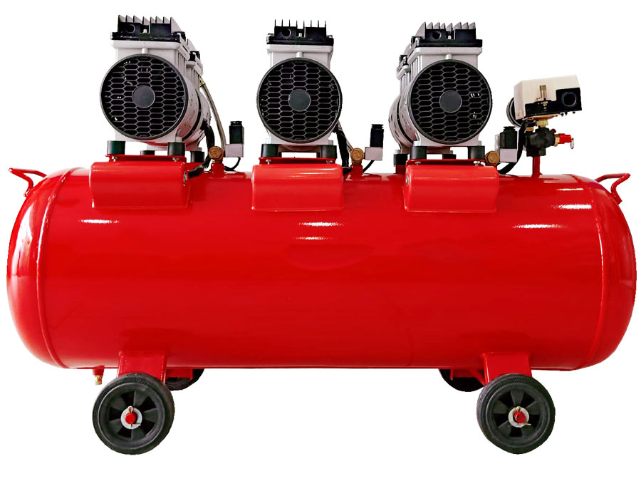 Máy nén khí không dầu 3 đầu bơm VAC VA11204 - 90 lít