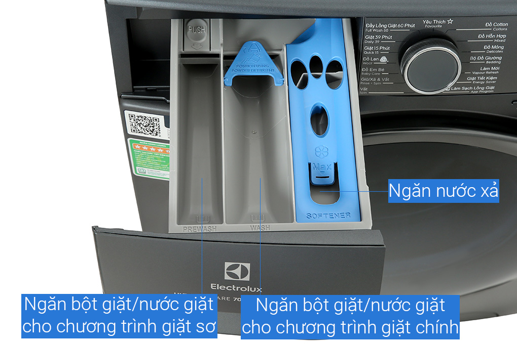Máy giặt Electrolux Inverter 9kg EWF9042R7SB