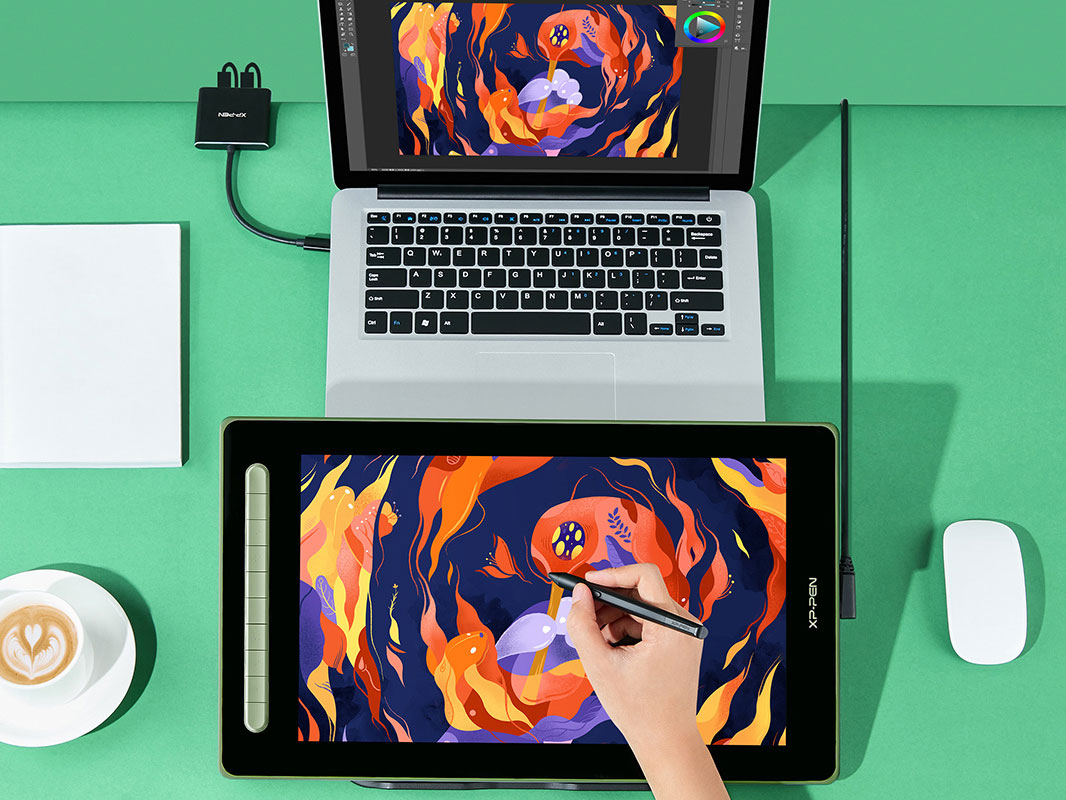 Bảng vẽ màn hình XP-Pen Artist 16 Gen 2 Chip X3 Android 127% SRGB cảm ứng nghiêng