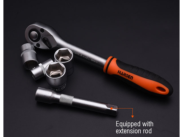 Bộ khẩu tay vặn 1/2 Harden 510016 (12 chi tiết)