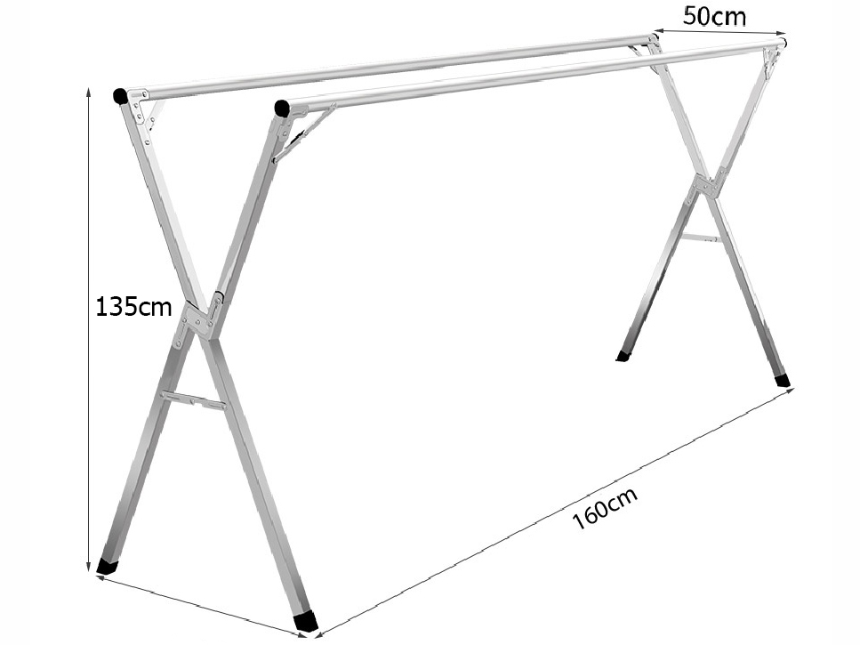 Giá phơi quần áo inox Vando 2 thanh 160cm 5701