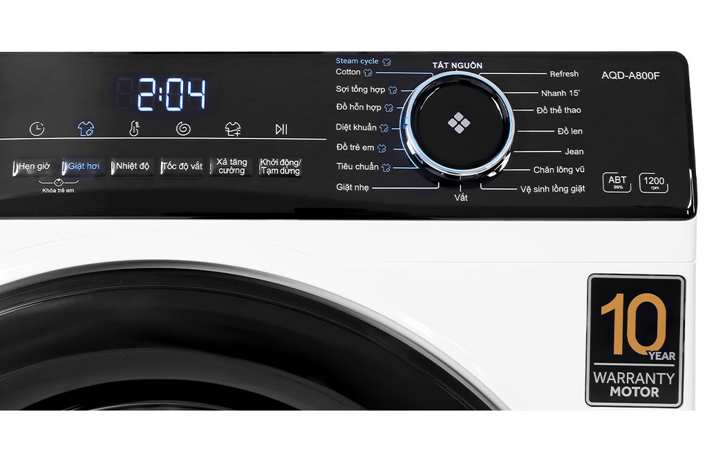 Máy giặt Aqua Inverter 8kg AQD-A800F W