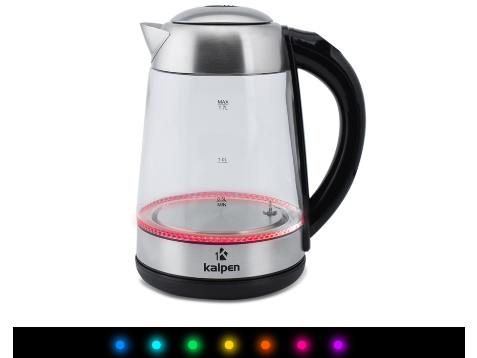 Ấm đun nước siêu tốc thủy tinh điều chỉnh nhiệt độ Kalpen KK88 (1.7 lít)