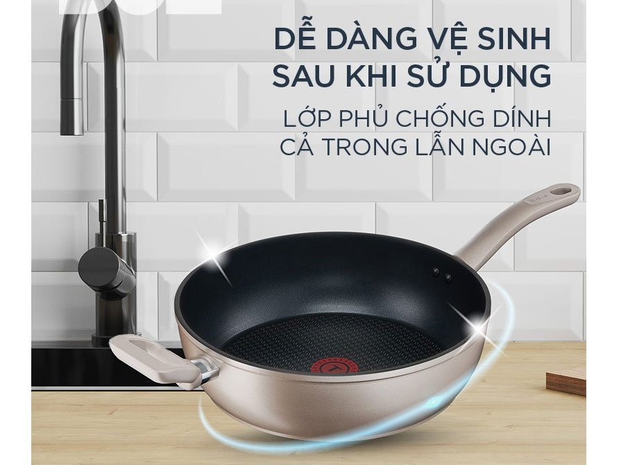 Chảo chiên sâu lòng Tefal Sensations H9109014 - 28cm