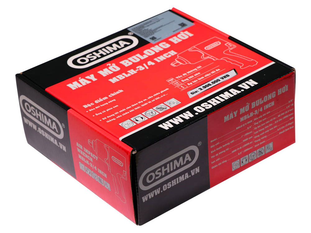 Máy mở bu lông hơi 185mm Oshima MBLH-3/4 inch