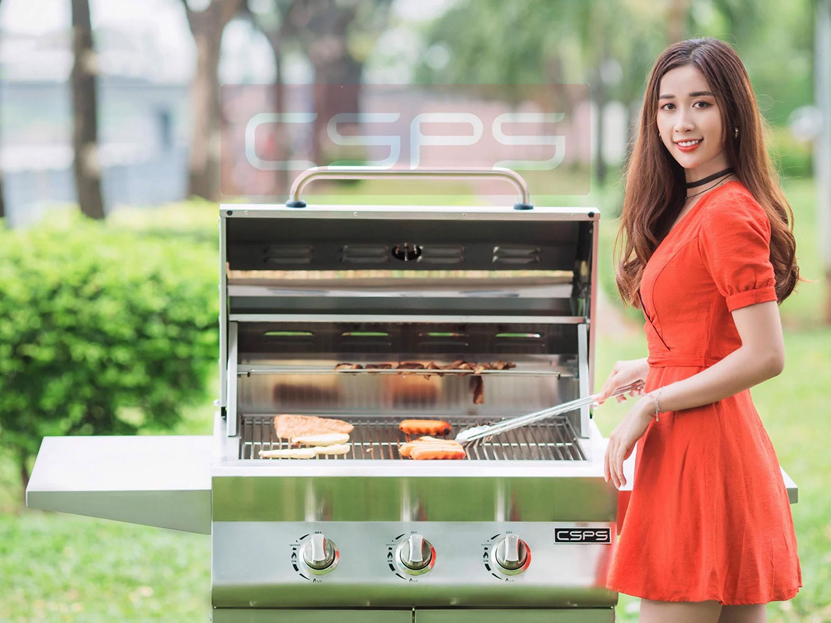Lò nướng BBQ CSPS 147cm - 3 đầu đốt