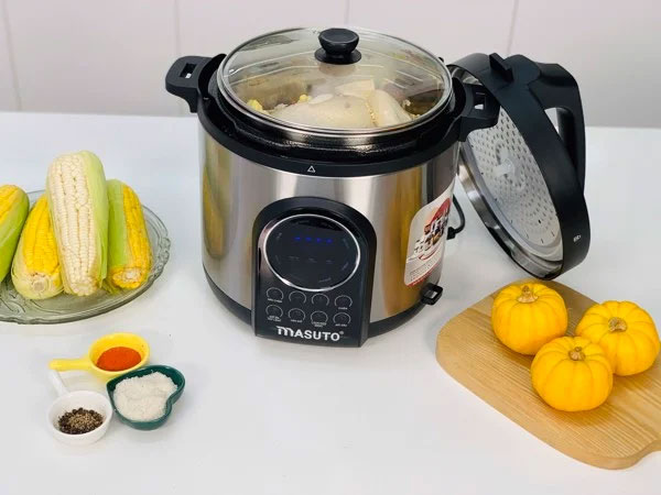 Nồi áp suất điện đa năng Masuto 15 IN 1 MS-AF6 (6 lít)